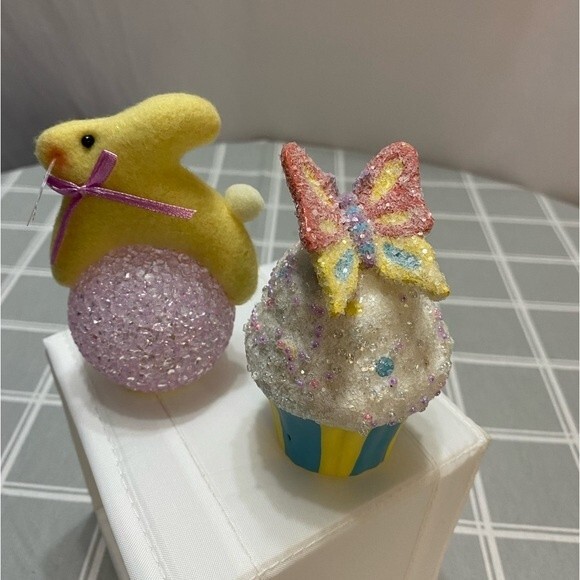 Mini Gifts Easter Basket Gift Spring Decor IKEA Cupcake Cute Plush Bunny Rabbit - Picture 2 of 6